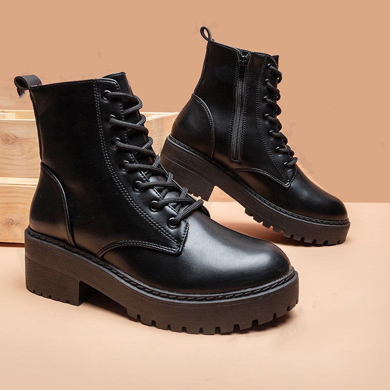 Montelle Paris™ | Bottines Noires à Semelle Épaisse