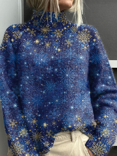 Montelle Paris™ | Pull Bleu Flocon d’Or