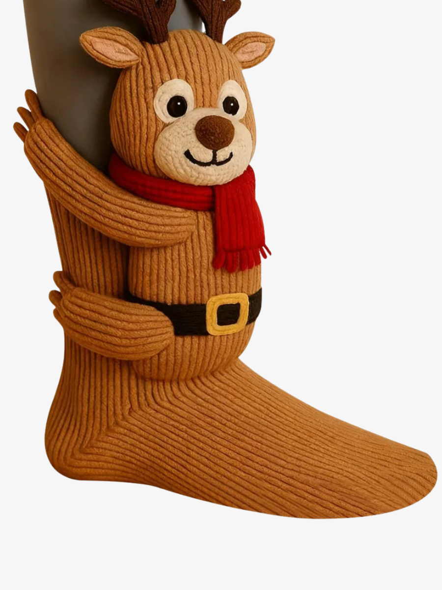 Montelle Paris Chaussettes Peluche 3D – Édition Limitée de Noël