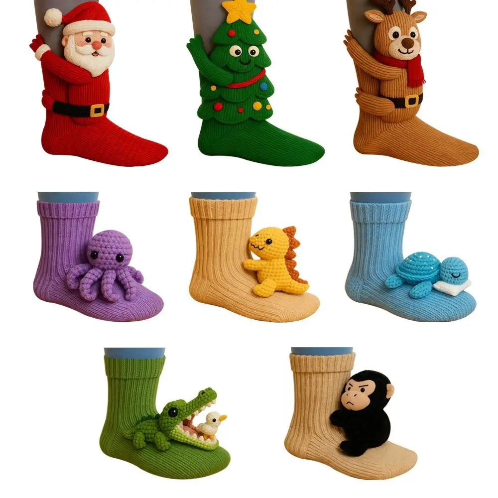 Montelle Paris Chaussettes Peluche 3D – Édition Limitée de Noël