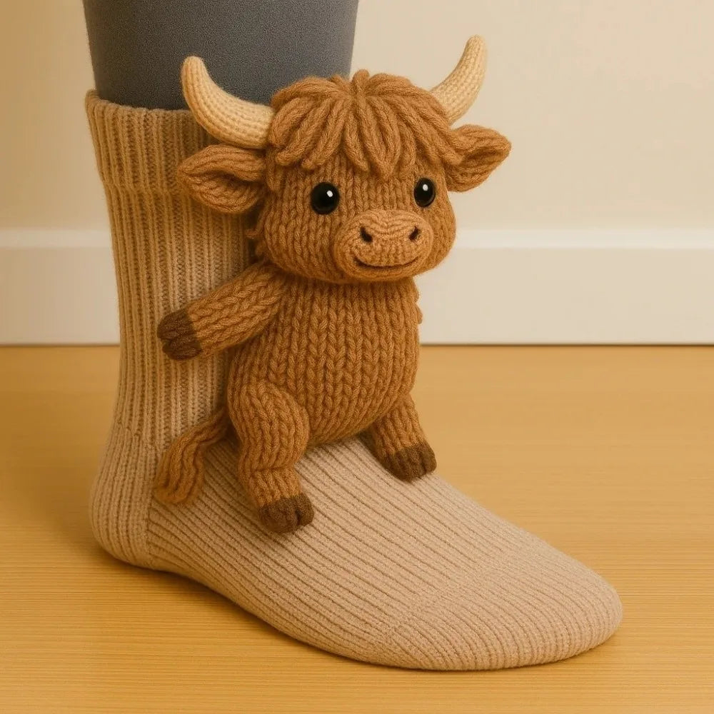 Montelle Paris Chaussettes Peluche 3D – Édition Limitée de Noël