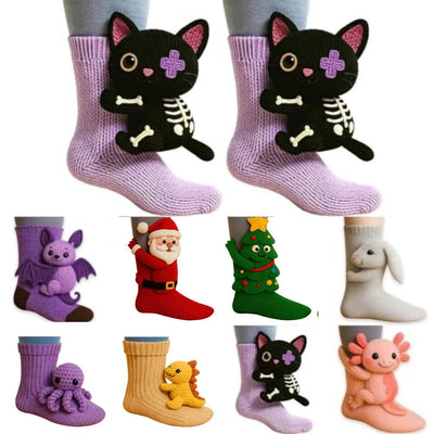 Montelle Paris Chaussettes Peluche 3D – Édition Limitée de Noël