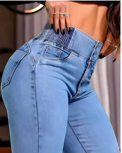 Montelle Paris™ - L’élégance du mouvement – Pantalon en denim stretch