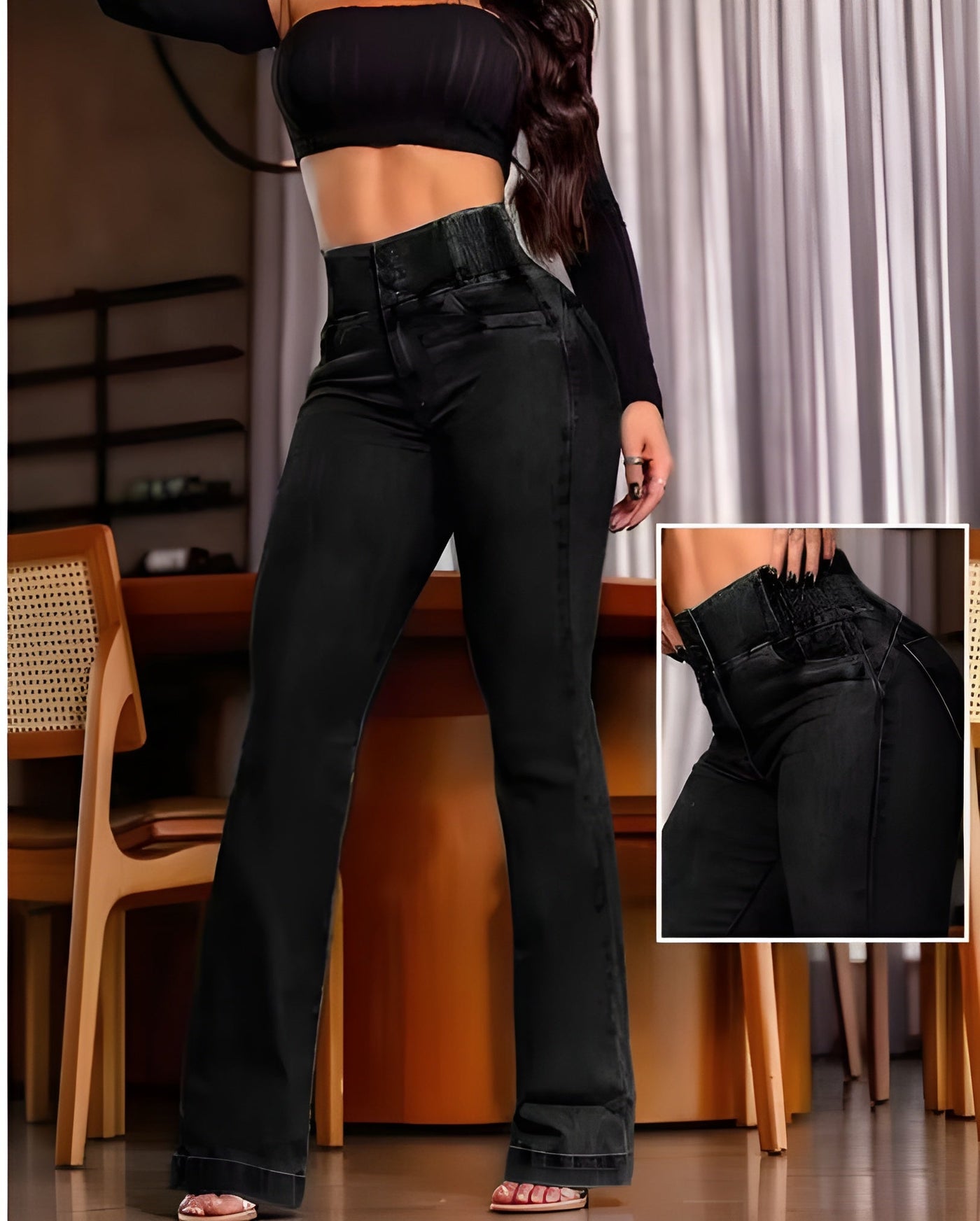 Montelle Paris™ - L’élégance du mouvement – Pantalon en denim stretch